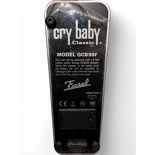 Used Dunlop GCB95F Crybaby Classic Wah With Fasel Inductor Effect Pedal