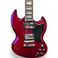 Used Vintage double cut Wine Red Solid Body Electric Guitar