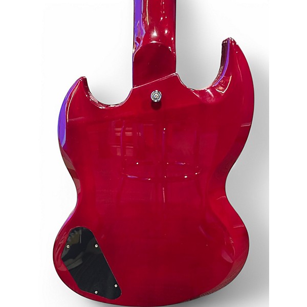 Used Vintage double cut Wine Red Solid Body Electric Guitar