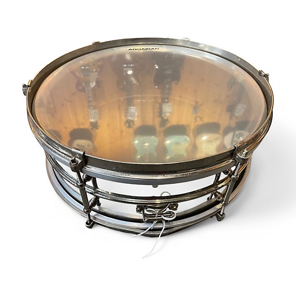 Vintage 1920s Leedy 5X14 Utility Nickel over Brass Drum
