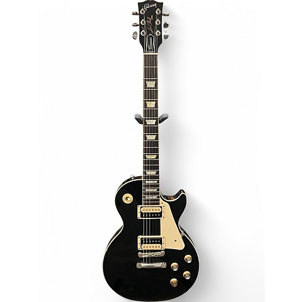 Used Gibson Les Paul Classic Black Solid Body Electric Guitar