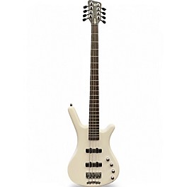 Used 2021 RockBass by Warwick corvette Basic 8 White Electric Bass Guitar