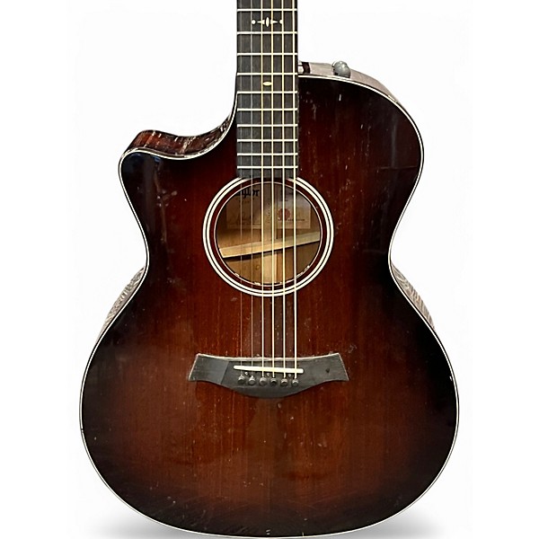 Used 2016 Taylor 524CE Left Handed Shaded Edge Burst Acoustic Guitar
