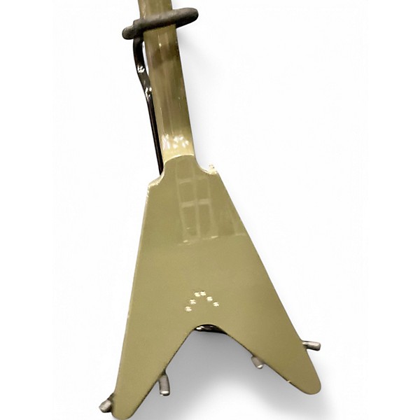 Used Epiphone 1958 Korina Flying V olive green Solid Body Electric Guitar