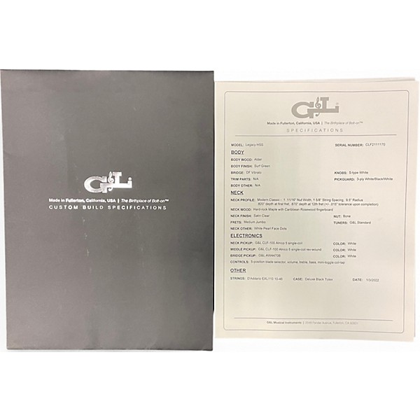 Used G&L Legacy HSS Surf Green Solid Body Electric Guitar