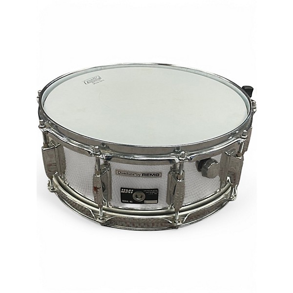 Used Quadura By Remo 14X5.5 Chrome Snare Chrome Drum