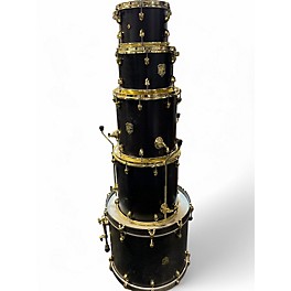 Used SJC Drums 5 Piece Tour Series 5 Piece Satin Black Drum Kit