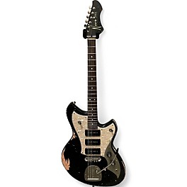 Used Novo Custom Serus J Black Over Pink Relic Solid Body Electric Guitar