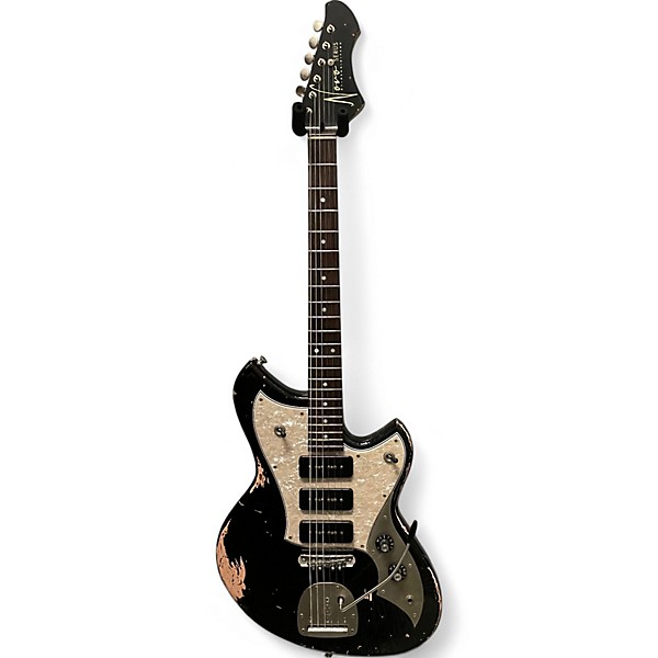 Used Novo Custom Serus J Black Over Pink Relic Solid Body Electric Guitar,New Products : American Fashion Style Bags On Sale