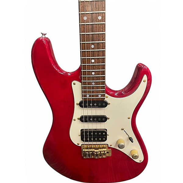 Used Valley Arts Double Cut Red Solid Body Electric Guitar