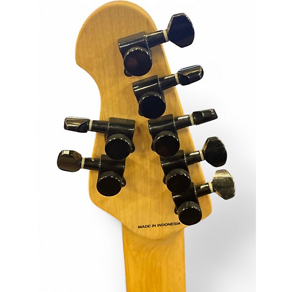 Used Sterling by Music Man John Petrucci JP157 7 String Black Solid Body Electric Guitar