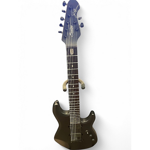 Used Sterling by Music Man John Petrucci JP157 7 String Black Solid Body Electric Guitar