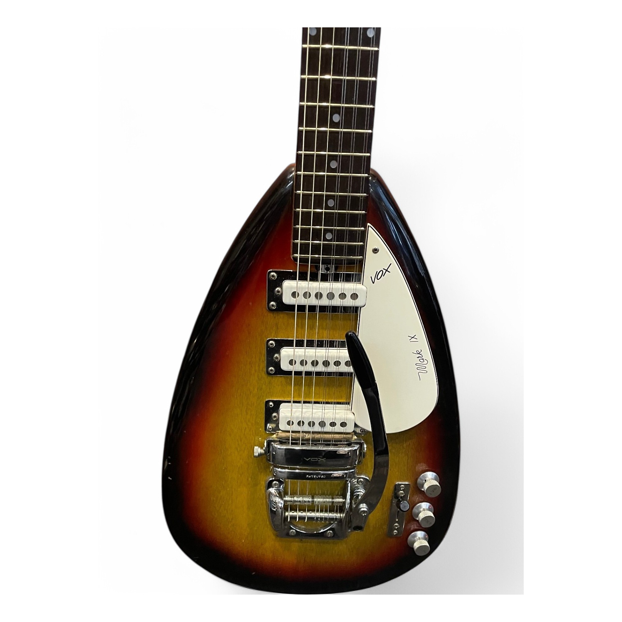未使用  VOX ELECTRIC GUITAR SET VOX MARK III Mini Loud Red Short Scale TearDrop Shape Mini