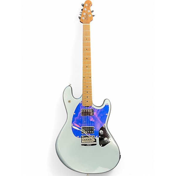Used Sterling by Music Man Sting Ray SR50 Firemist Silver Solid Body Electric Guitar