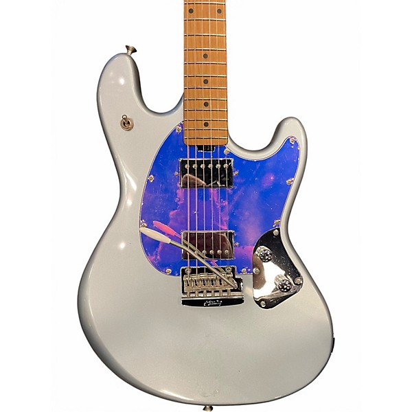 Used Sterling by Music Man Sting Ray SR50 Firemist Silver Solid Body Electric Guitar
