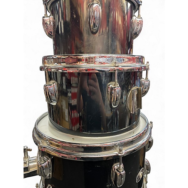 Used 1980s Slingerland 7 Piece SPIRIT Black Drum Kit