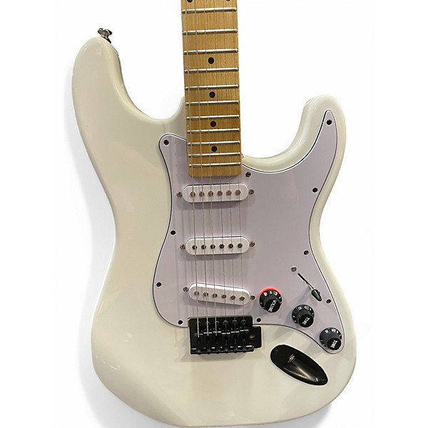 Used J Robert S STYLE White Solid Body Electric Guitar