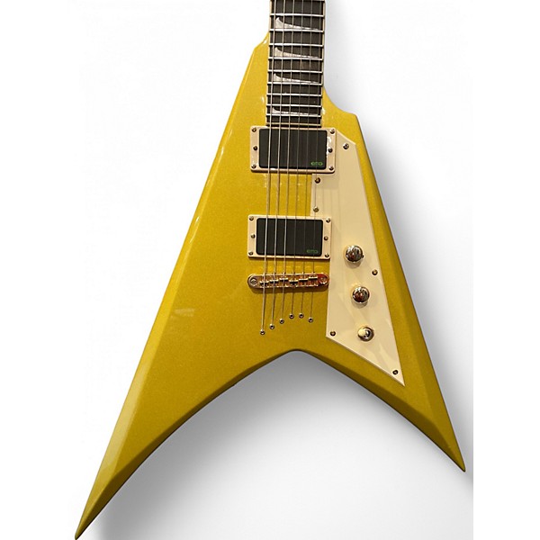 Used ESP LTD KHV KIRK HAMMETT Metallic Gold Solid Body Electric Guitar
