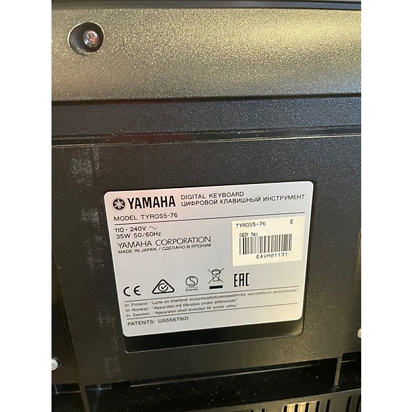 Used Yamaha Tyros 5 76 Key Arranger Keyboard