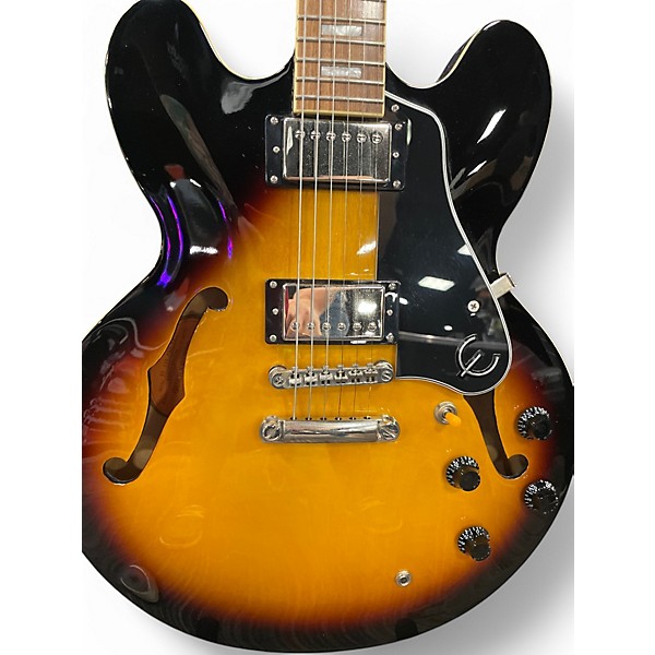 Used Epiphone ES355 Vintage Sunburst Hollow Body Electric Guitar