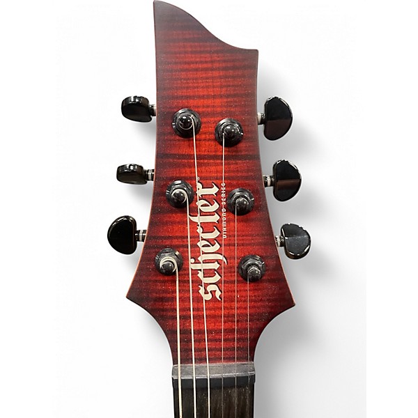 Used Schecter Guitar Research SUNSET SCARLETT Solid Body Electric Guitar