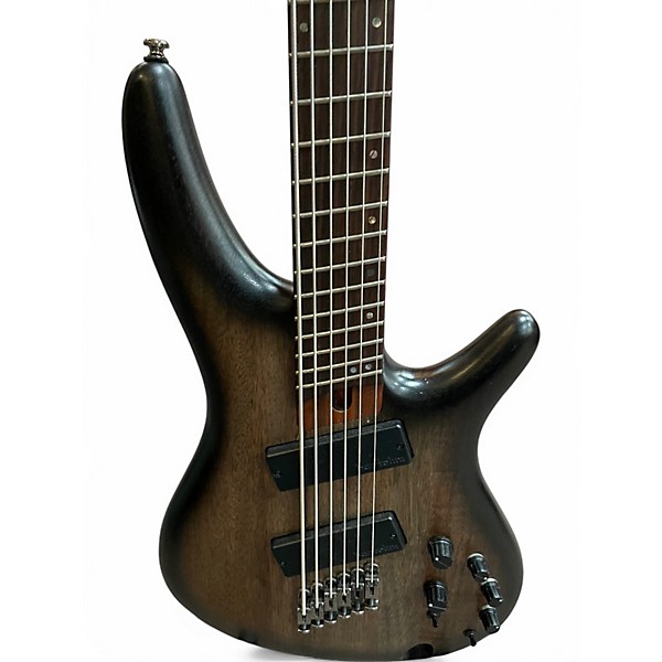 Used Ibanez src6ms black stained burst low gloss Electric Bass Guitar