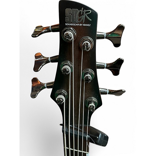 Used Ibanez src6ms black stained burst low gloss Electric Bass Guitar
