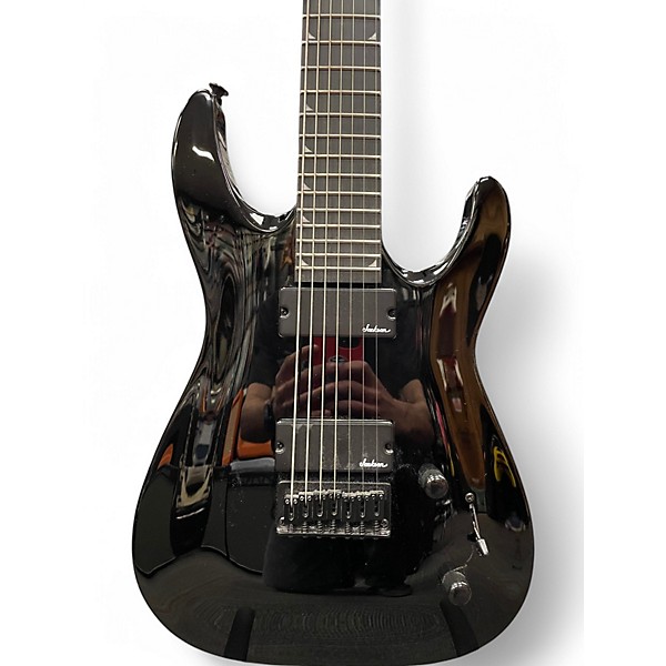 Used Jackson SLATXF7 Soloist 7 String Black Solid Body Electric Guitar