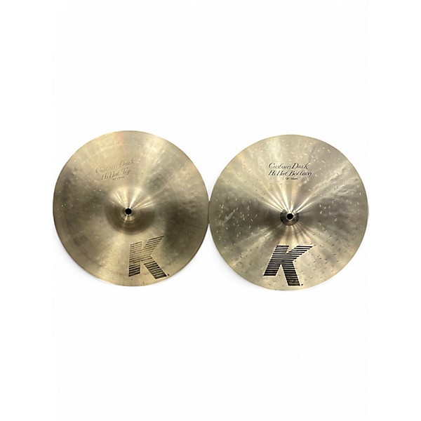 Used Zildjian 13in K Custom Dark Hi Hat Pair Cymbal