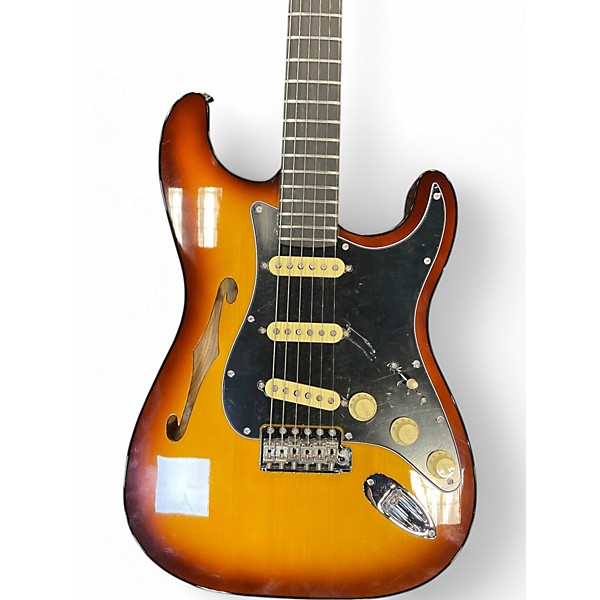 Used Fender suona thinline stratocaster Sunburst Hollow Body Electric Guitar