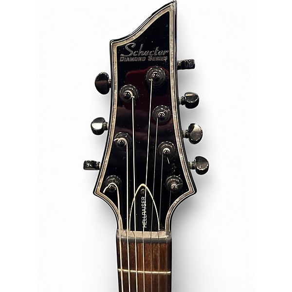 Used 2025 Schecter Guitar Research Hellraiser C7 7 String Black Solid Body Electric Guitar