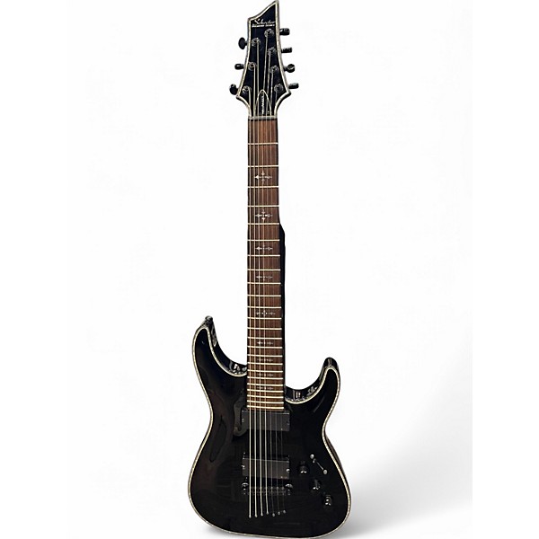 Used 2025 Schecter Guitar Research Hellraiser C7 7 String Black Solid Body Electric Guitar