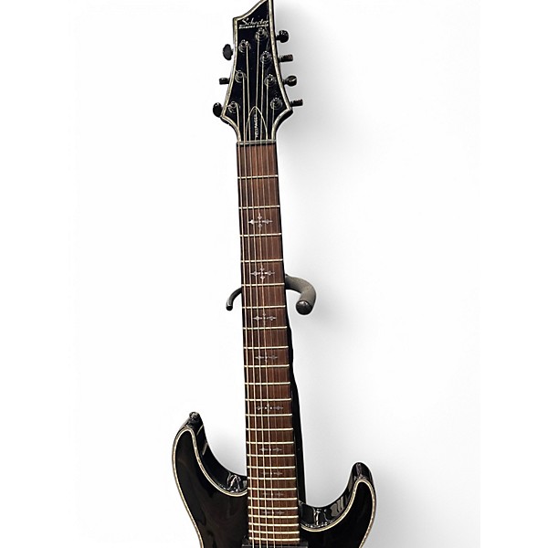 Used 2025 Schecter Guitar Research Hellraiser C7 7 String Black Solid Body Electric Guitar