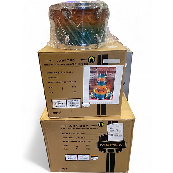 Used Mapex 6 Piece AR628SFU Studioease fast toms Ocean sunset Drum Kit,Specials : American Fashion Style Bags On Sale