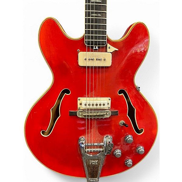 Vintage 1960s Vox lynx orange Hollow Body Electric Guitar