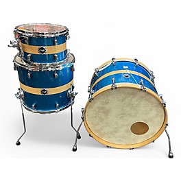Used Crush 3 Piece sublime birch blue sparkle Drum Kit