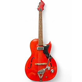 Vintage 1966 Kay Speed Demon Red Hollow Body Electric Guitar
