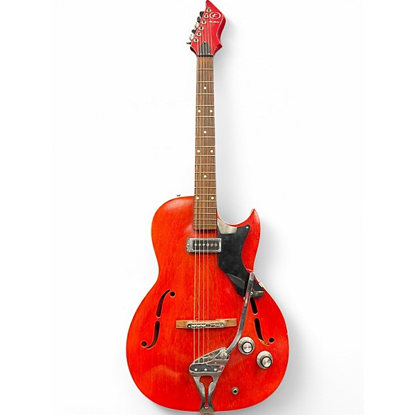 Vintage 1966 Kay Speed Demon Red Hollow Body Electric Guitar