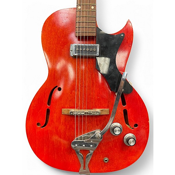 Vintage 1966 Kay Speed Demon Red Hollow Body Electric Guitar