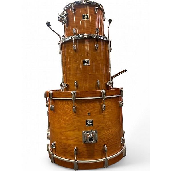 Used 2008 Yamaha 3 Piece Oak Custom Amber Drum Kit