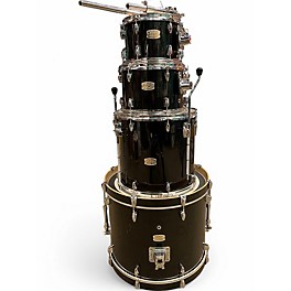 Used Yamaha 4 Piece Stage CUstom Birch Trans Black Drum Kit