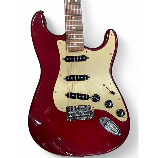 Used Fender Standard Stratocaster Burgundy Solid Body Electric Guitar