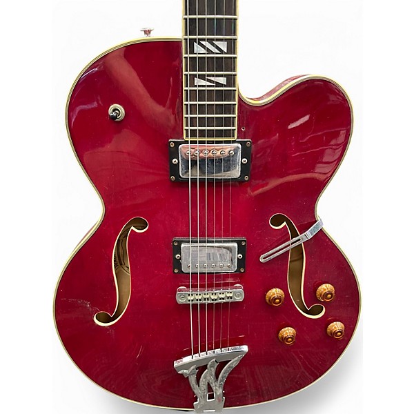 Used 1999 Washburn j9 red Hollow Body Electric Guitar