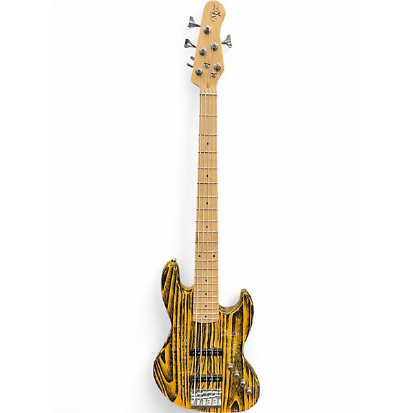 Used Michael Kelly Element 5OP Black and Yellow Electric Bass Guitar