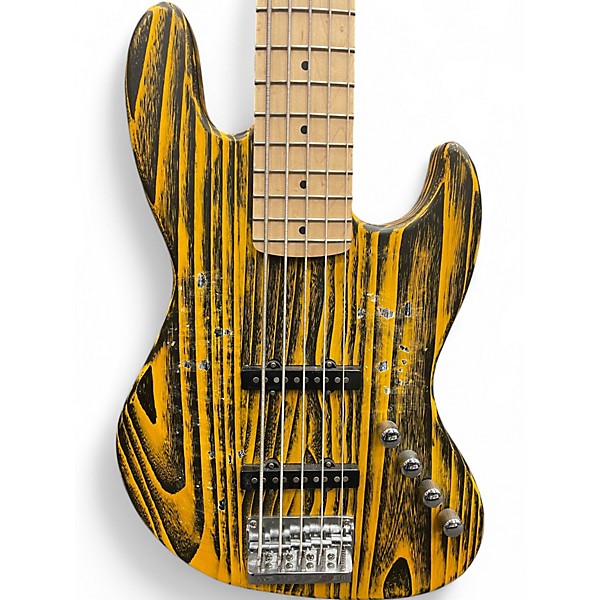 Used Michael Kelly Element 5OP Black and Yellow Electric Bass Guitar
