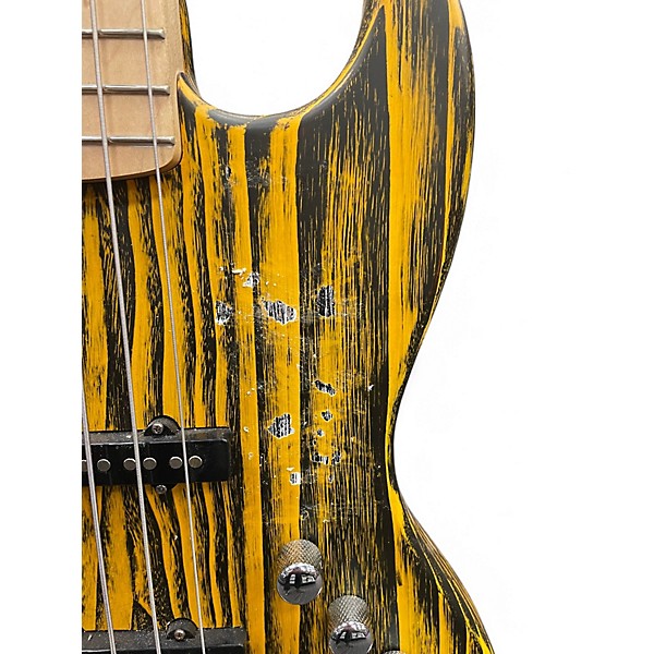 Used Michael Kelly Element 5OP Black and Yellow Electric Bass Guitar
