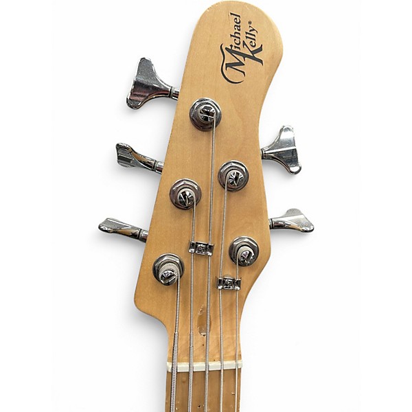 Used Michael Kelly Element 5OP Black and Yellow Electric Bass Guitar