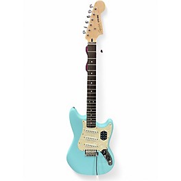 Used 2020 Squier CYCLONE Daphne Blue Solid Body Electric Guitar