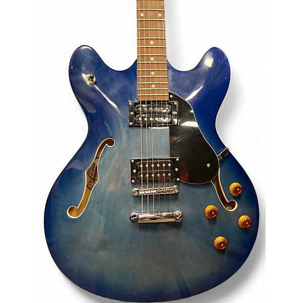 Used Oscar Schmidt OE30 Blue Hollow Body Electric Guitar