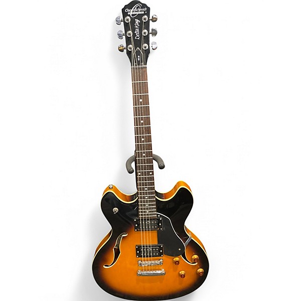 Used Oscar Schmidt OE-30 Tobacco Sunburst Hollow Body Electric Guitar,Specials : American Fashion Style Bags On Sale